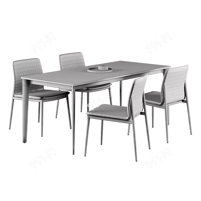 Modern BoConcept Torino Chair & Newport Table Set 3D model image 4