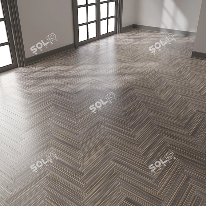 Elegant Herringbone Parquet | 5 Colors 3D model image 6