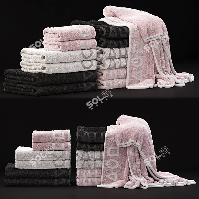 Squid Game Towel Set 3D model image 1