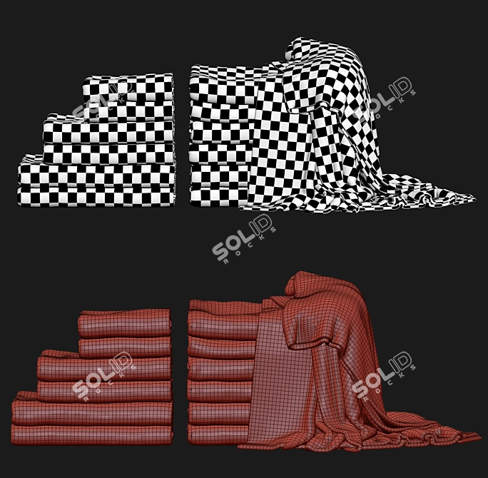 Squid Game Towel Set 3D model image 2