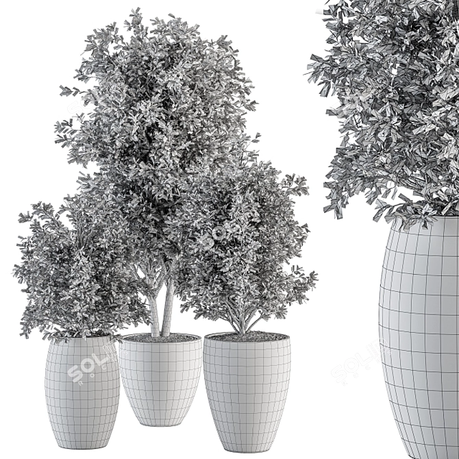 Outdoor Oasis: 306-Piece Plant and Tree Set 3D model image 5