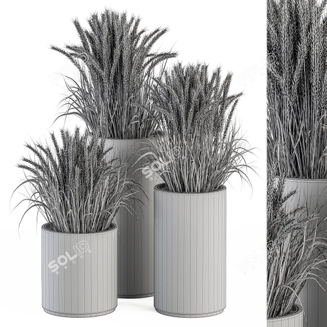 315-Piece Outdoor Wheat Bush Set 3D model image 3