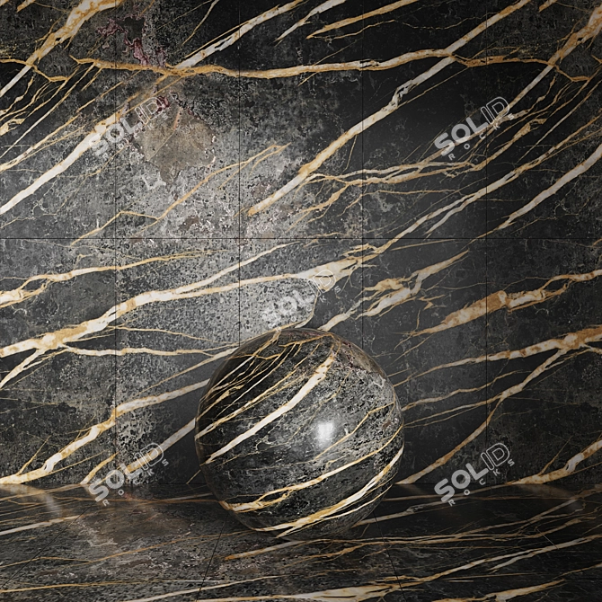 Sleek Marble Seamless Design 3D model image 1