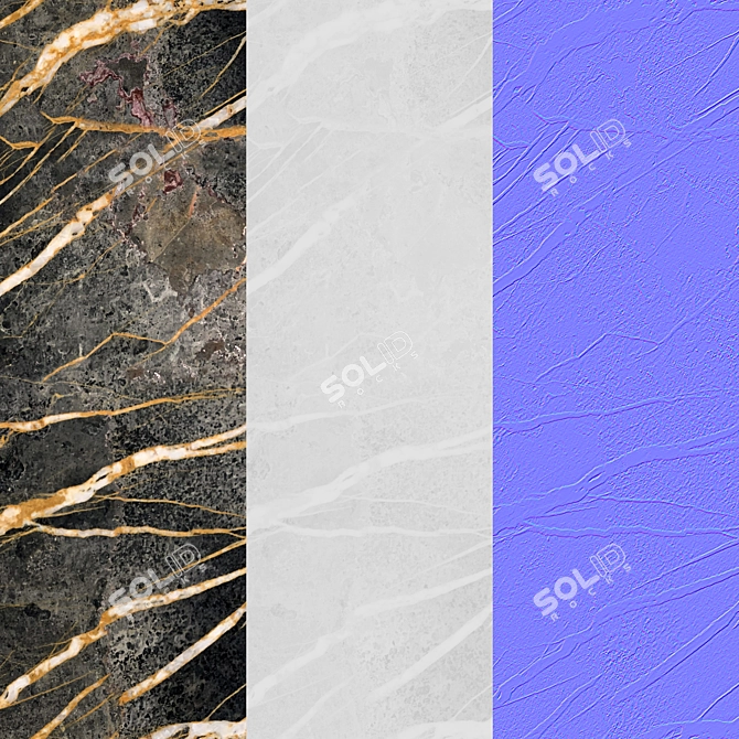 Sleek Marble Seamless Design 3D model image 2