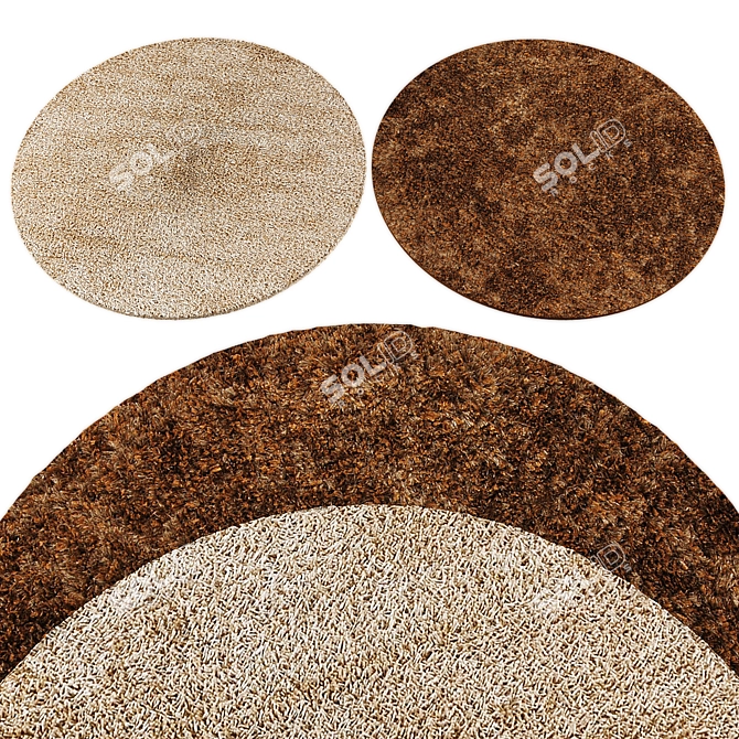 Circular Rugs Collection 3D model image 3