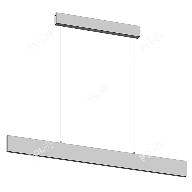 Terza Linear Suspension Light by Huxe 3D model image 3