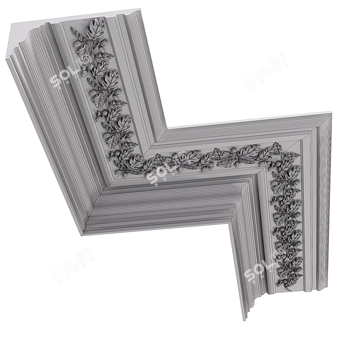 Elegant Moulding: Versatile Decor Detail 3D model image 1