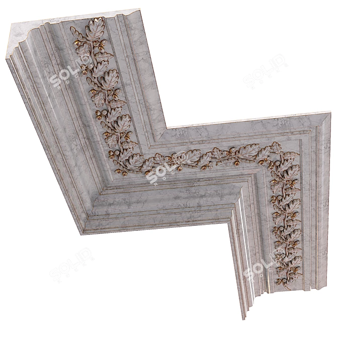 Elegant Moulding: Versatile Decor Detail 3D model image 3