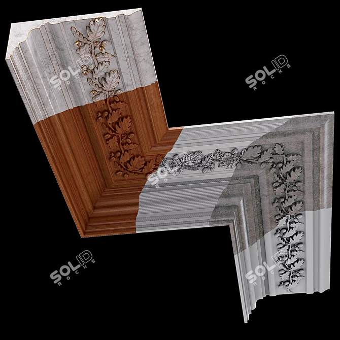 Elegant Moulding: Versatile Decor Detail 3D model image 5