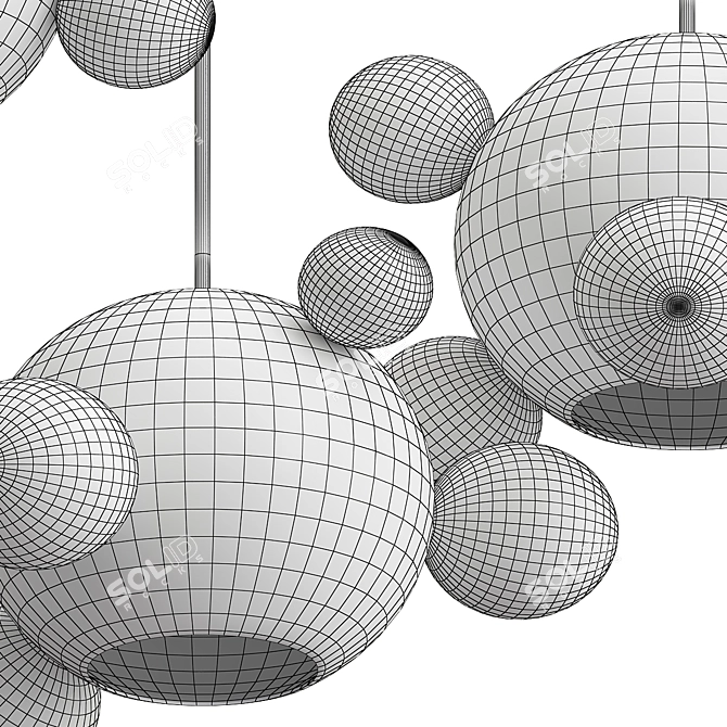 Zigzag Chandelier: Modern Elegance 3D model image 3