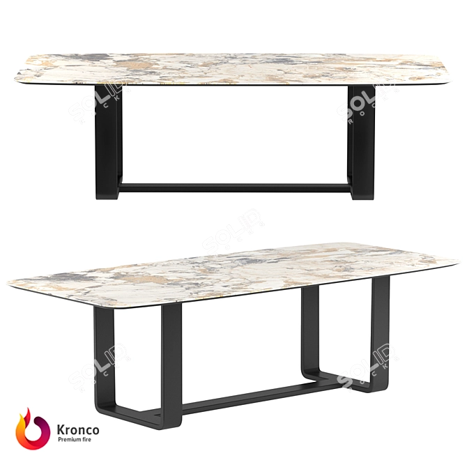 Kronco Larson Porcelain Dining Table 3D model image 1