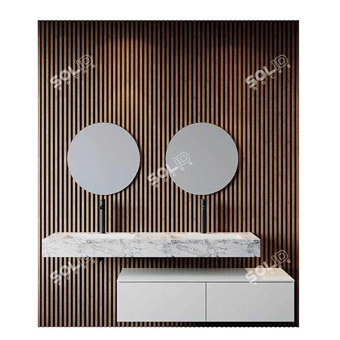 Luxurious Bath Set for Ultimate Relaxation 3D model image 1