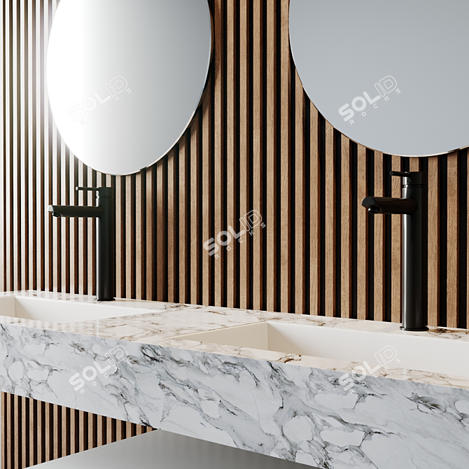 Luxurious Bath Set for Ultimate Relaxation 3D model image 4