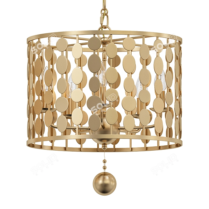 Crystorama Layla Light D Chandelier 3D model image 1