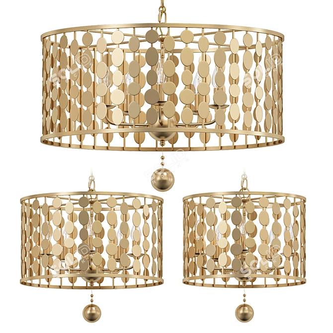 Crystorama Layla Light D Chandelier 3D model image 2