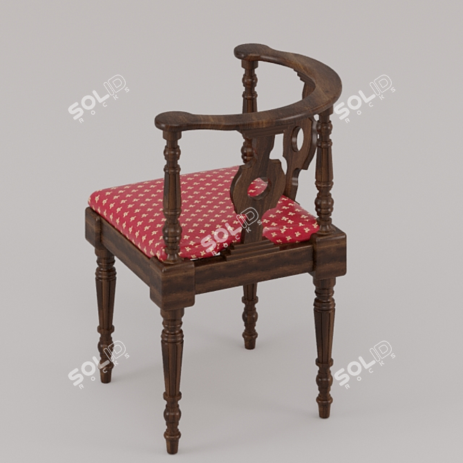 Title: Elegant Aristocratic Baron Armchair 3D model image 2