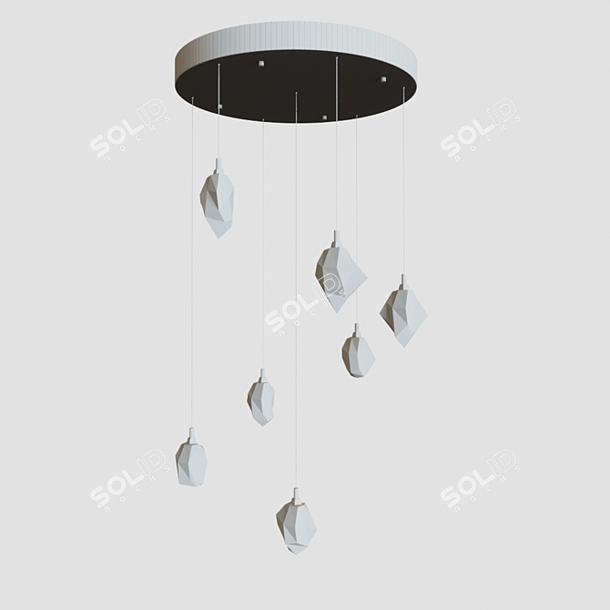 Sofitroom Diamante Gold Pendant Lamp 3D model image 2