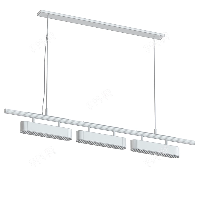 Colt Triple Pendant Light - Sleek and Stylish 3D model image 2