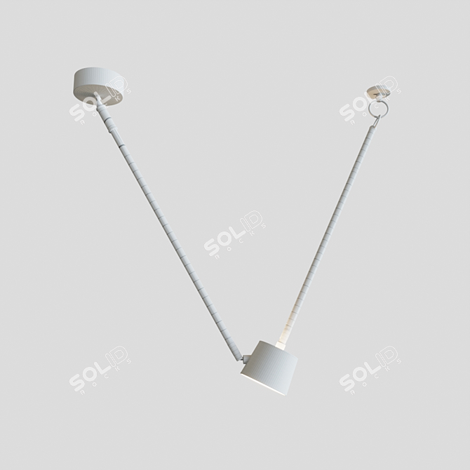 Elegant Pendant Lamp Hartwig 3D model image 2