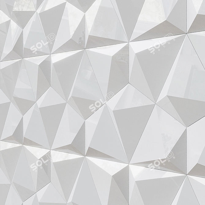 LUX 3D Decorative Tiles: Unique Wall Décor 3D model image 3