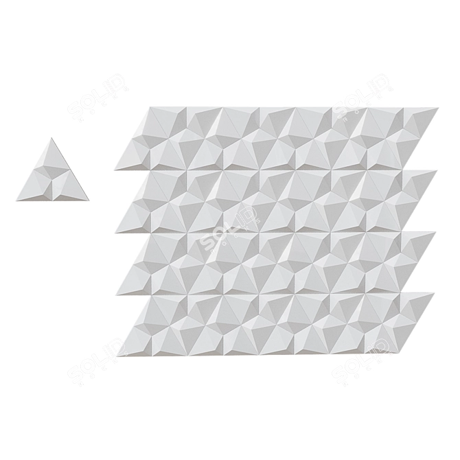 LUX 3D Decorative Tiles: Unique Wall Décor 3D model image 1
