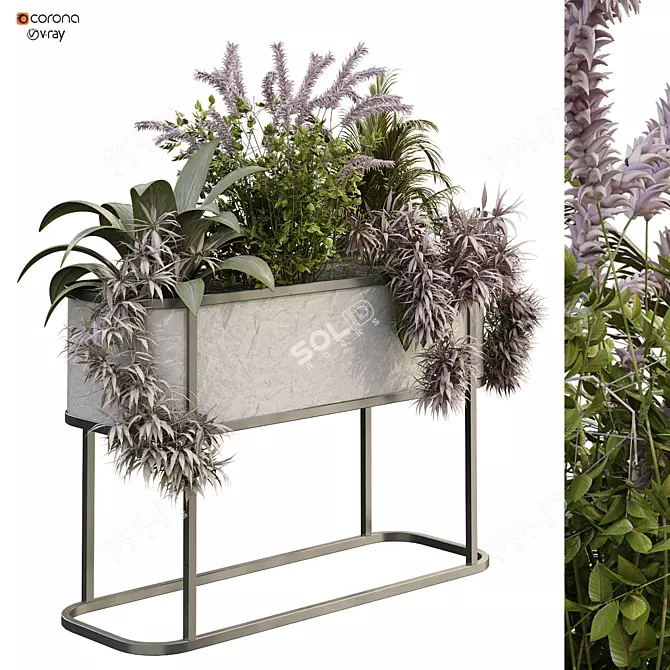 Botanical Bliss: 192-Piece Plant Box Set 3D model image 1