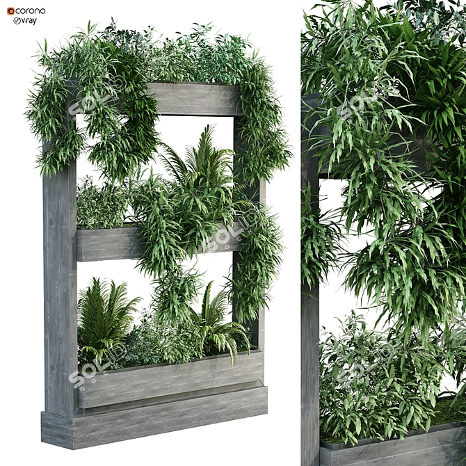 Vertical Oasis Plant Set 3D model image 1