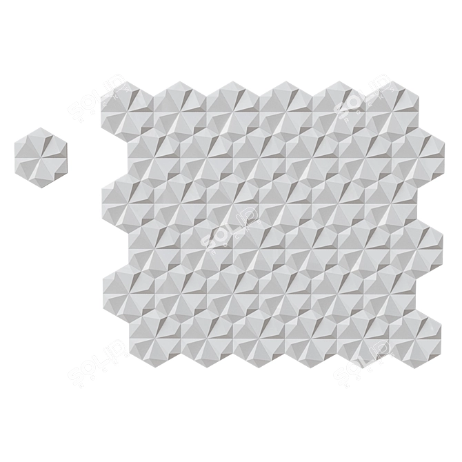 Magnificent 3D Wall Tiles 3D model image 3