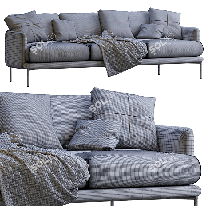 Modern Rave Sofa by LaForma 3D model image 4