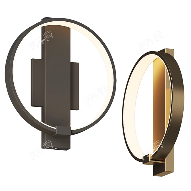 Title: Sleek Bypass LED Wall Sconce 3D model image 1