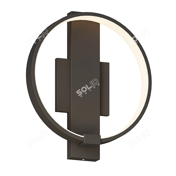 Title: Sleek Bypass LED Wall Sconce 3D model image 2