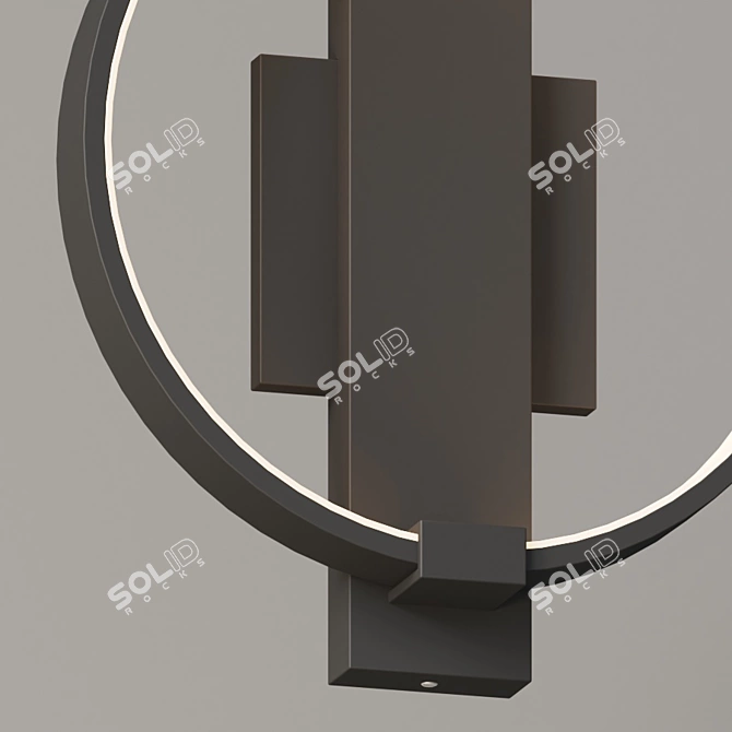 Title: Sleek Bypass LED Wall Sconce 3D model image 4
