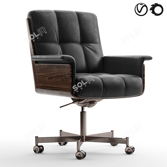  Modern Minotti Daiki Studio Chair 3D model image 1