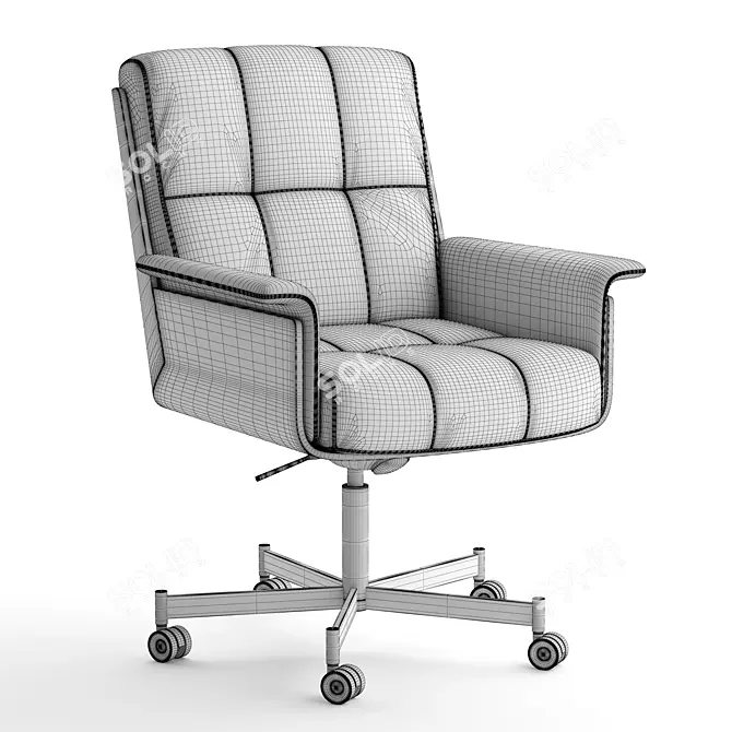  Modern Minotti Daiki Studio Chair 3D model image 5