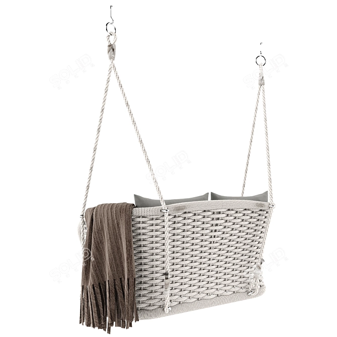 Cozy Teflon Hanging Chair 3D model image 3