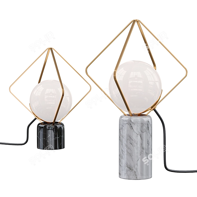 Elegant Adamas Tab Lamp 3D model image 1