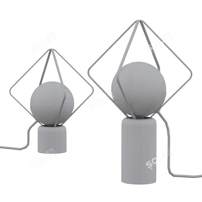 Elegant Adamas Tab Lamp 3D model image 2