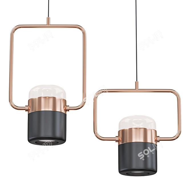 Glowing Elegance Pendant Light 3D model image 1