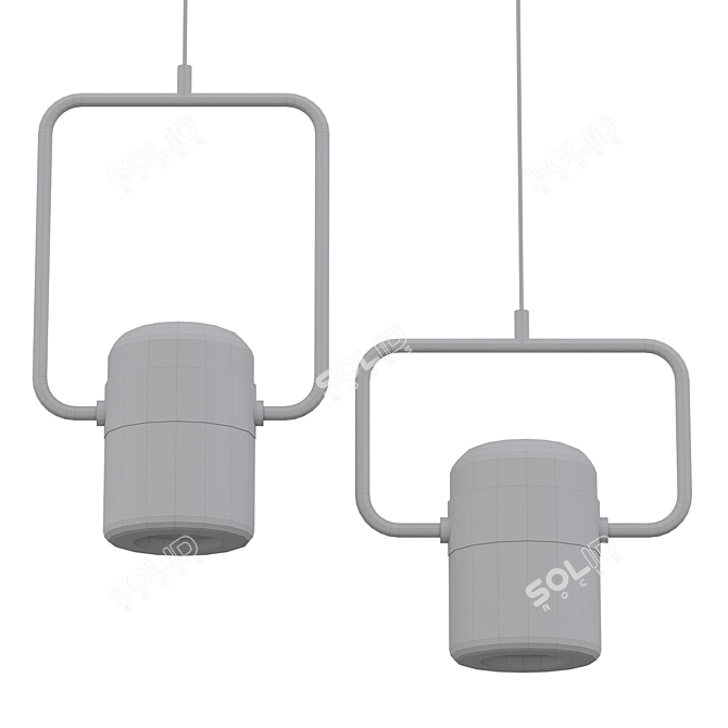 Glowing Elegance Pendant Light 3D model image 2