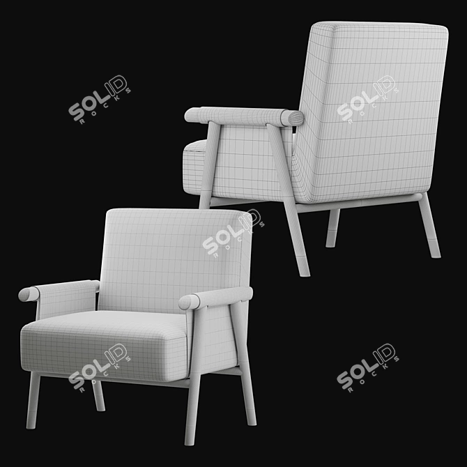 Olivya Stone Toro Chair: Modern Elegance 3D model image 5