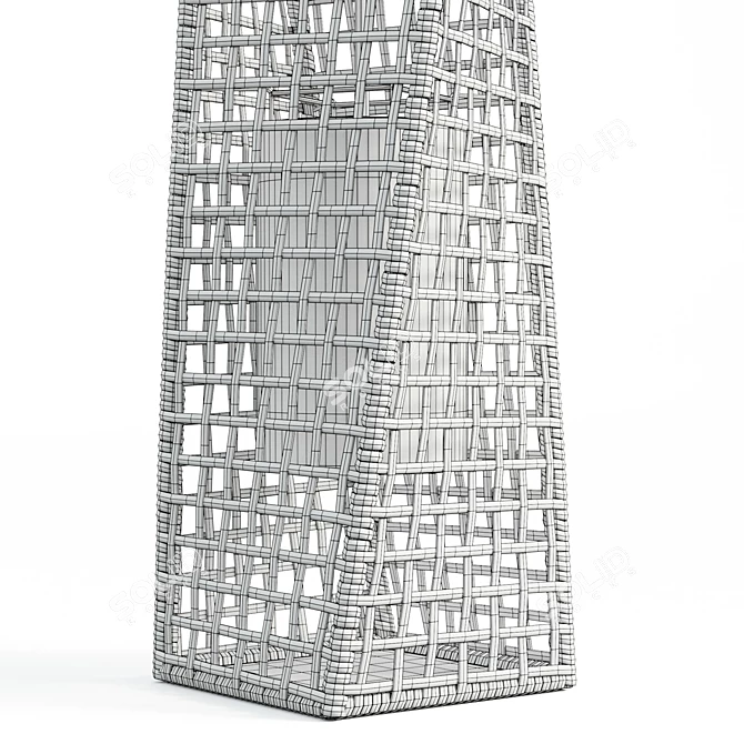 Daphne Rattan Twist Floor Lamp 3D model image 6