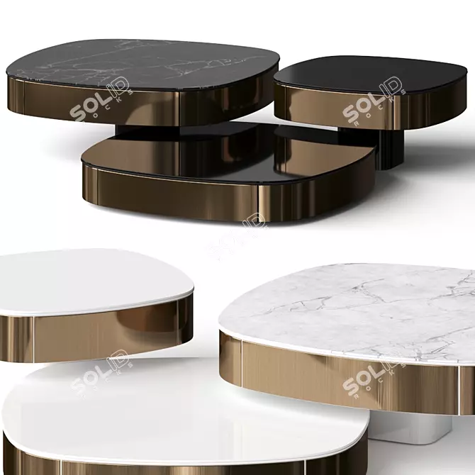 Chic Chrysler Coffee Tables 3D model image 1