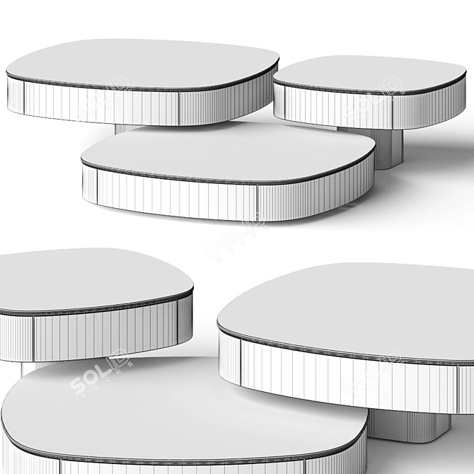Chic Chrysler Coffee Tables 3D model image 2