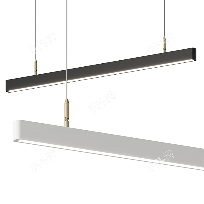 Sleek Barra Pendant Lamp 3D model image 1