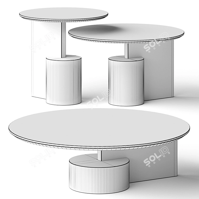 Sengu Coffee Tables: Stylish and Versatile Options 3D model image 2