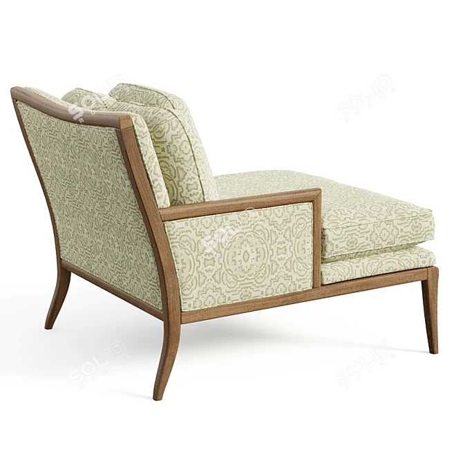 Elegant Florence Chaise: Cozy Indulgence 3D model image 4