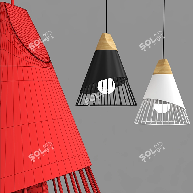 Minimalist Nordic Pendant Light 3D model image 3