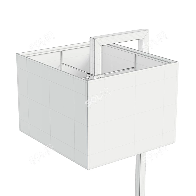 Modern Metal Arched Floor Lamp 3D model image 6