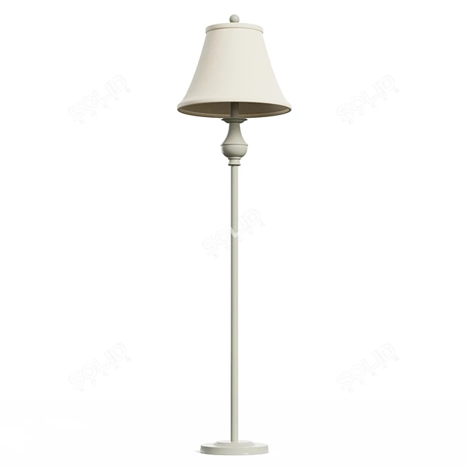 Leveille Turned Metal Floor Lamp 3D model image 4