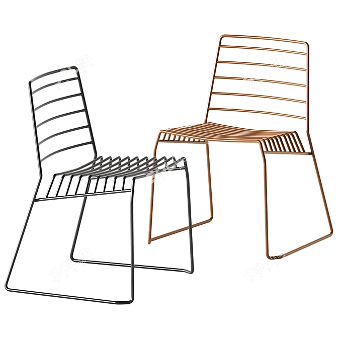 B-Line Park Chair: Stylish Outdoor Seating 3D model image 1